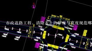 市政道路工程，清除表土的厚度与宽度规范哪里有？