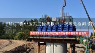 市政工程中压实度检测报告、灰剂量检测报告、混凝土