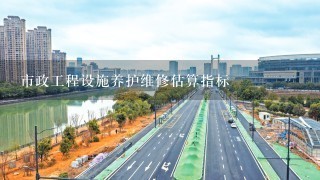 市政工程设施养护维修估算指标