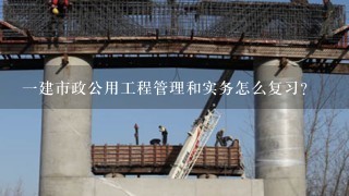 一建市政公用工程管理和实务怎么复习？