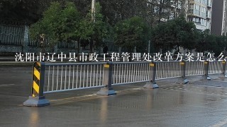 沈阳市辽中县市政工程管理处改革方案是怎么样的，这个单位现在有事业编，属于事业单位企业管理的单位，事