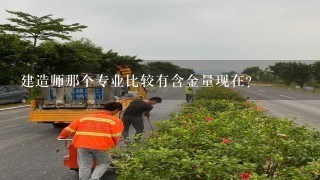 建造师那个专业比较有含金量现在？