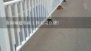 贵阳城建市政工程公司介绍？