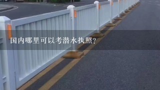 国内哪里可以考潜水执照?