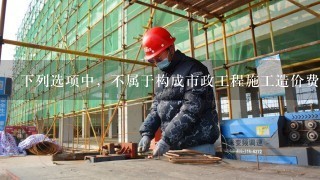 下列选项中，不属于构成市政工程施工造价费用的是（）