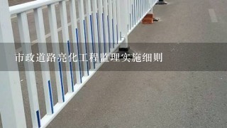 市政道路亮化工程监理实施细则