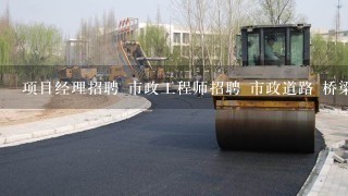 项目经理招聘 市政工程师招聘 市政道路 桥梁方面的招聘