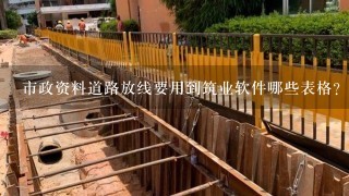 市政资料道路放线要用到筑业软件哪些表格？求助