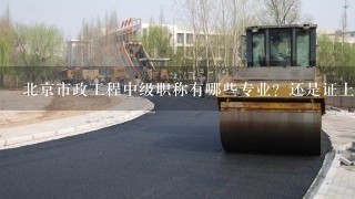北京市政工程中级职称有哪些专业？还是证上直接就是市政工程