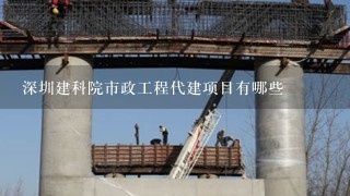 深圳建科院市政工程代建项目有哪些