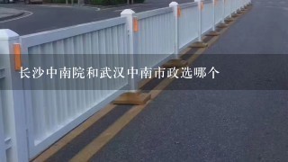 长沙中南院和武汉中南市政选哪个