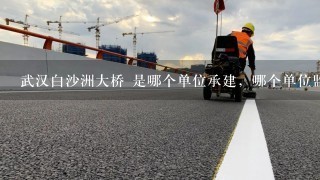 武汉白沙洲大桥 是哪个单位承建，哪个单位监理的？